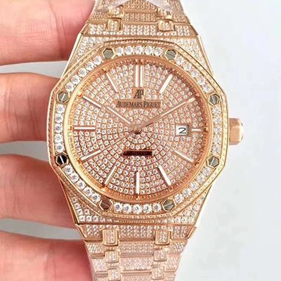 Audemars Piguet Royal Oak 67652OR.ZZ.1265OR.01 1:1 Best Edition Replica Watch Swiss ETA3120 Rose Gold Diamond